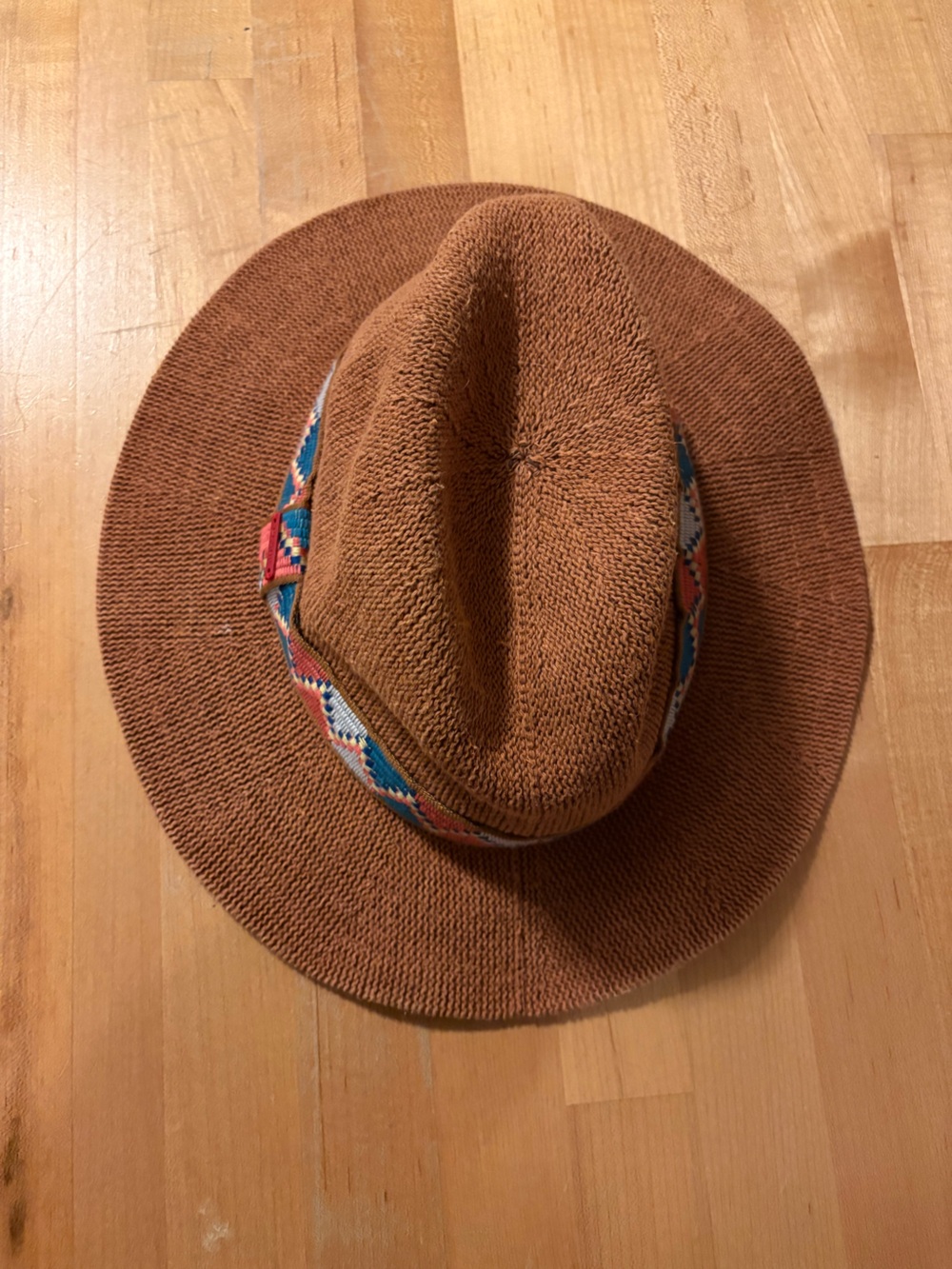 Women's Wide-Brim  Hat with Decorative Beaded Band